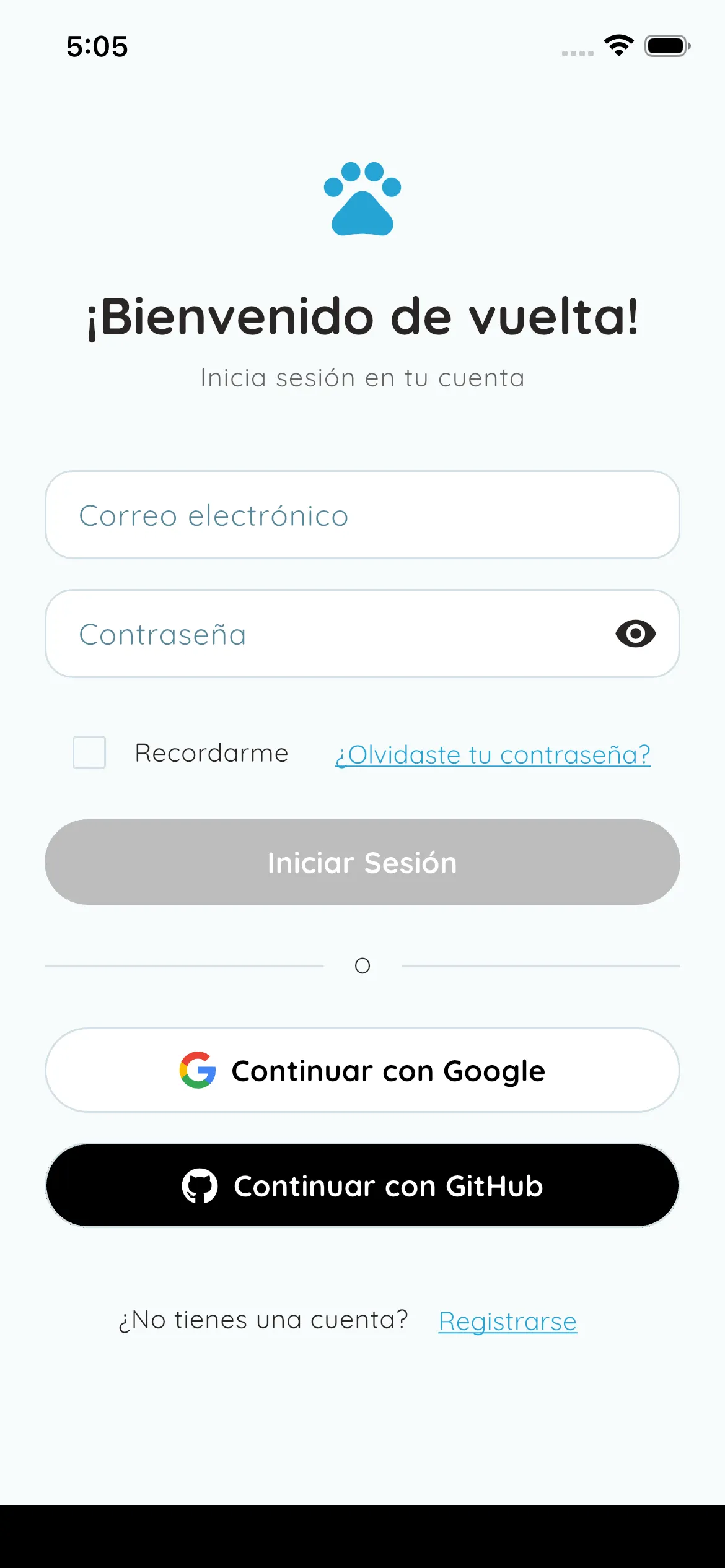 Login screen highlighting security.